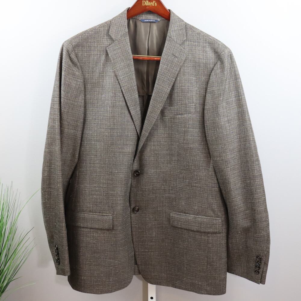 Ralph -Ralph Lauren Wool Silk Linen Blazer Brown Check 44L‎